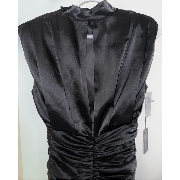 NWT Babaton Hasek Ruched Satinette Dress - Picture 5 of 7